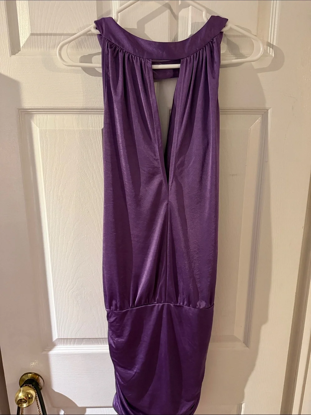Marciano Purple Sleeveless Draped Midi Dress - Picture 2 of 3
